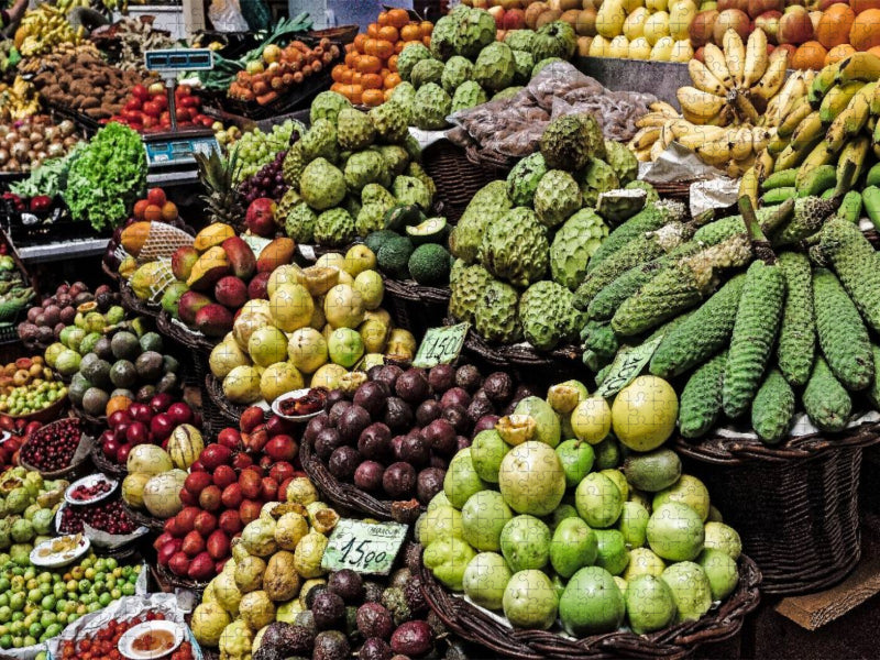 Markt der Bauern - Mercado dos Lavradores - CALVENDO Foto-Puzzle'