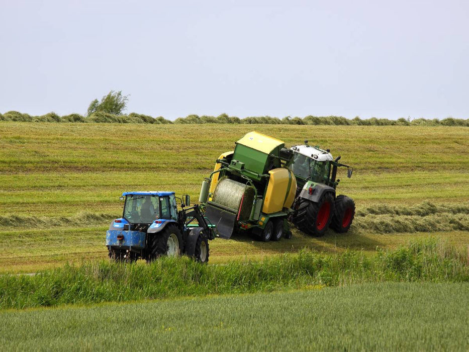 Heuballen Ernte am Deich in Ostfriesland - CALVENDO Foto-Puzzle'