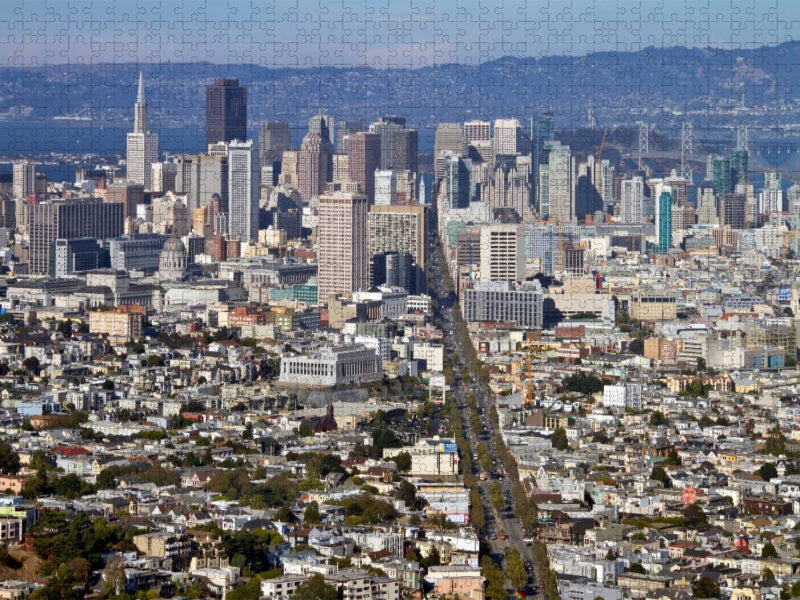 SAN FRANCISCO Aussicht von Twin Peaks - CALVENDO Foto-Puzzle'