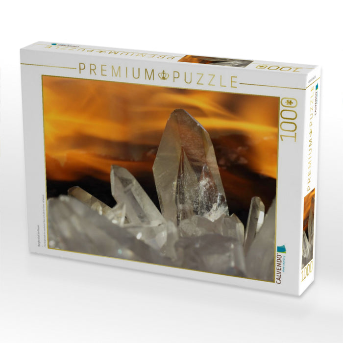 Bergkristall im Feuer - CALVENDO Foto-Puzzle'