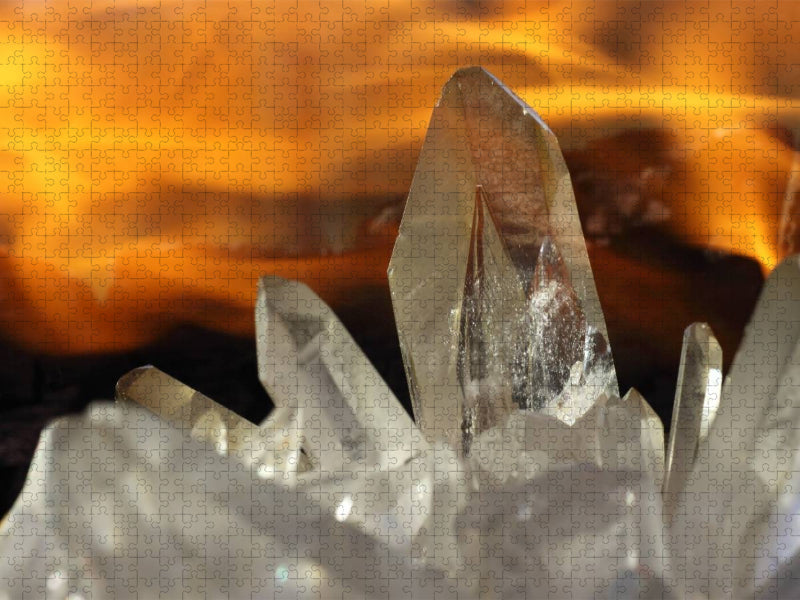 Bergkristall im Feuer - CALVENDO Foto-Puzzle'
