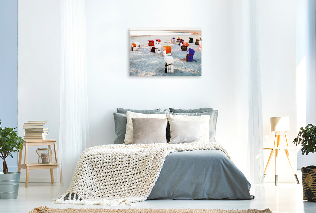 Premium Textil-Leinwand Premium Textil-Leinwand 90 cm x 60 cm quer Ein Motiv aus dem Kalender Einfach Borkum