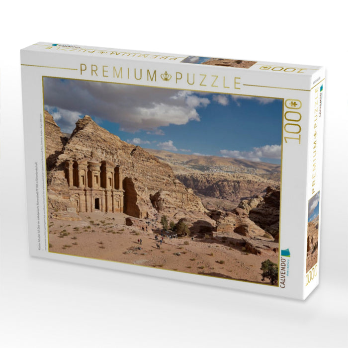 Kloster Ad oder Ed-Deir der nabataeische Ruinenstadt PETRA in Felsenlandschaft - CALVENDO Foto-Puzzle'