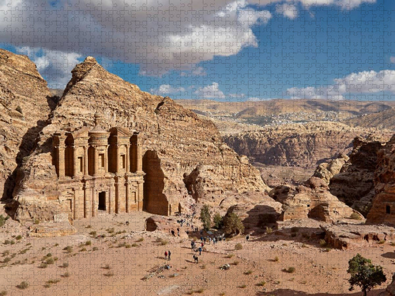 Kloster Ad oder Ed-Deir der nabataeische Ruinenstadt PETRA in Felsenlandschaft - CALVENDO Foto-Puzzle'