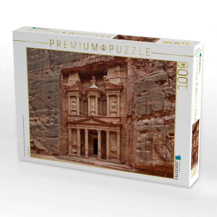 Schatzhaus oder Khazne al-Firaun in der antiken Stadt Petra - CALVENDO Foto-Puzzle'