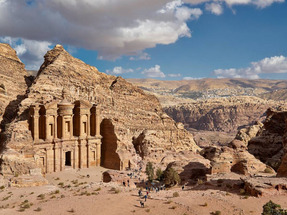 Kloster Ad oder Ed-Deir der nabataeische Ruinenstadt PETRA in Felsenlandschaft - CALVENDO Foto-Puzzle'