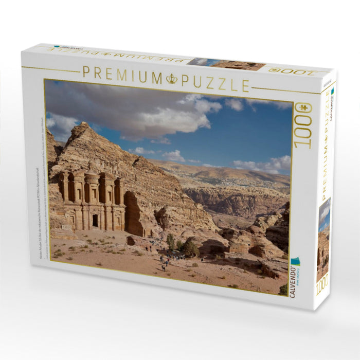 Kloster Ad oder Ed-Deir der nabataeische Ruinenstadt PETRA in Felsenlandschaft - CALVENDO Foto-Puzzle'