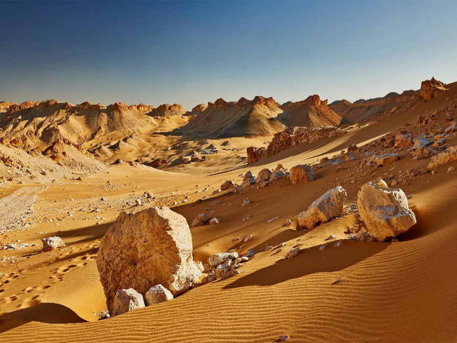 Wuestenlandschaft an der alten Karawanenstrasse nahe der Oase Dachla, Libysche Wueste, Aegypten, Afrika - CALVENDO Foto-Puzzle'