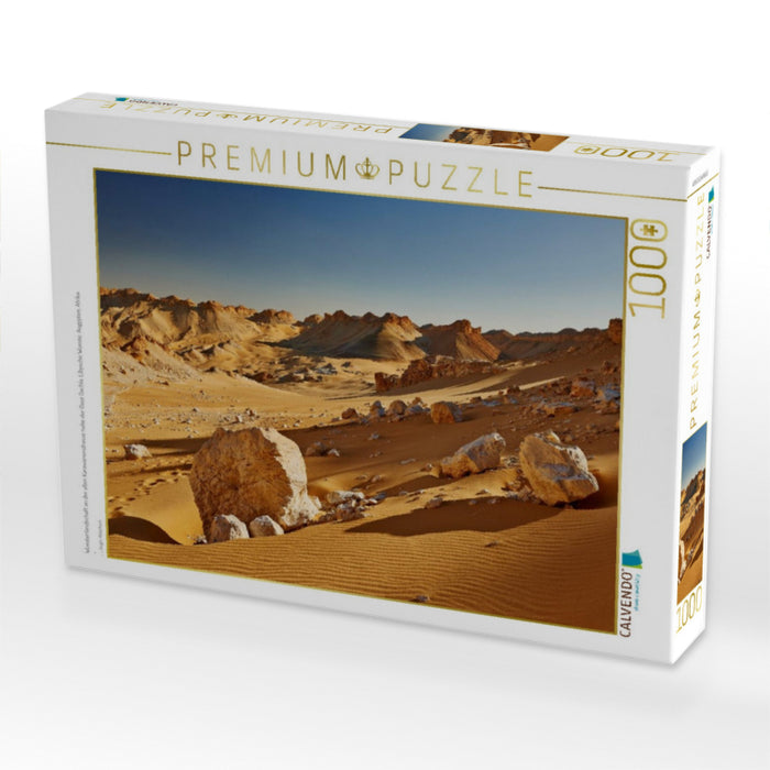 Wuestenlandschaft an der alten Karawanenstrasse nahe der Oase Dachla, Libysche Wueste, Aegypten, Afrika - CALVENDO Foto-Puzzle'