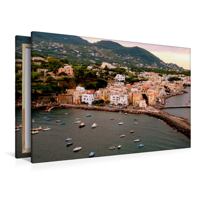 Premium Textil-Leinwand Ponte auf Ischia