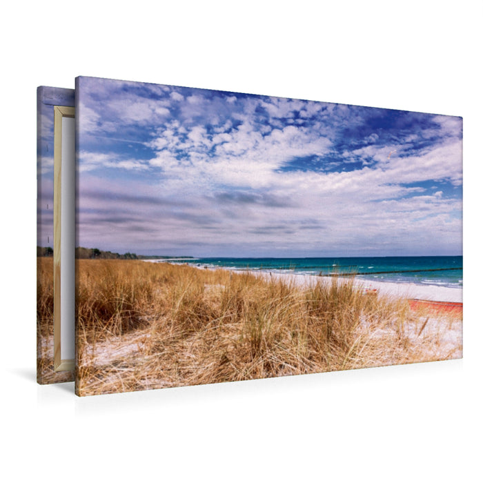 Premium Textil-Leinwand Strandabschnitt in Zingst