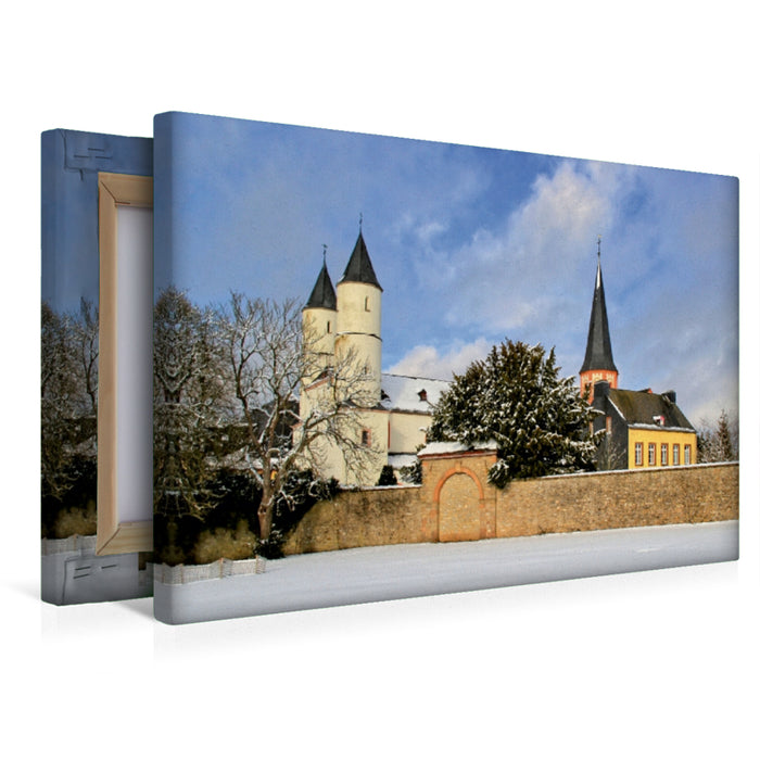 Toile textile haut de gamme Toile textile haut de gamme 120 cm x 80 cm paysage Monastère de Steinfeld 
