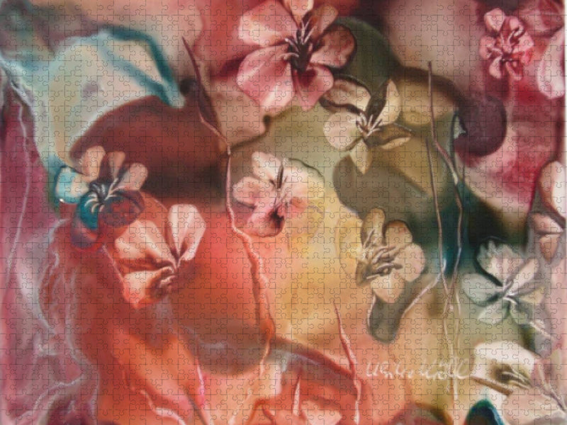 Blütenzauber I - Encaustic - CALVENDO Foto-Puzzle'