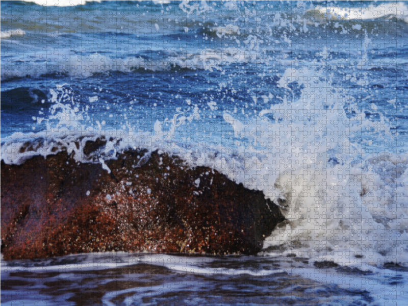 Rock in the surf - CALVENDO photo puzzle 