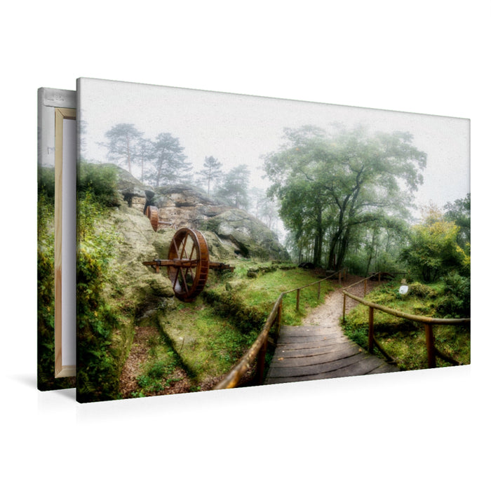 Premium Textil-Leinwand Regensteinmühle