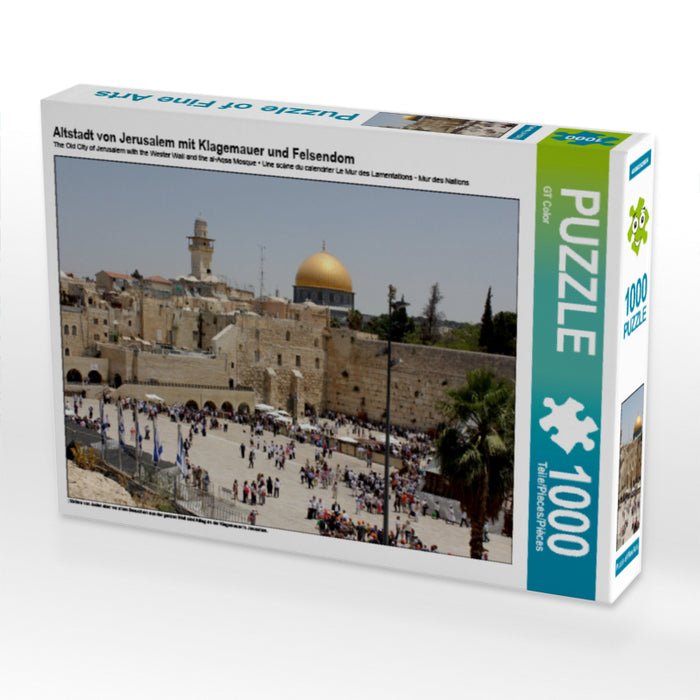 Altstadt von Jerusalem mit Klagemauer und Felsendom 1000 Teile Puzzle quer - CALVENDO Foto-Puzzle'