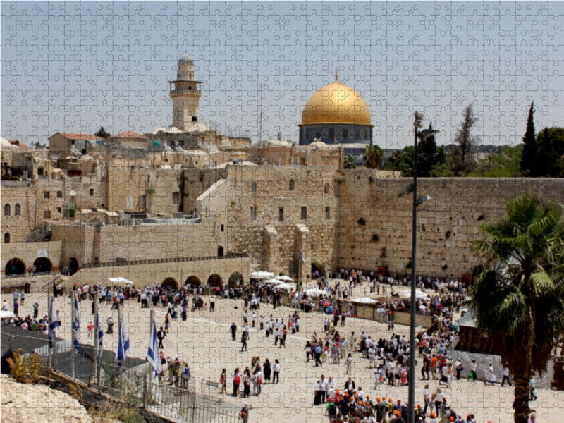 Altstadt von Jerusalem mit Klagemauer und Felsendom 1000 Teile Puzzle quer - CALVENDO Foto-Puzzle'