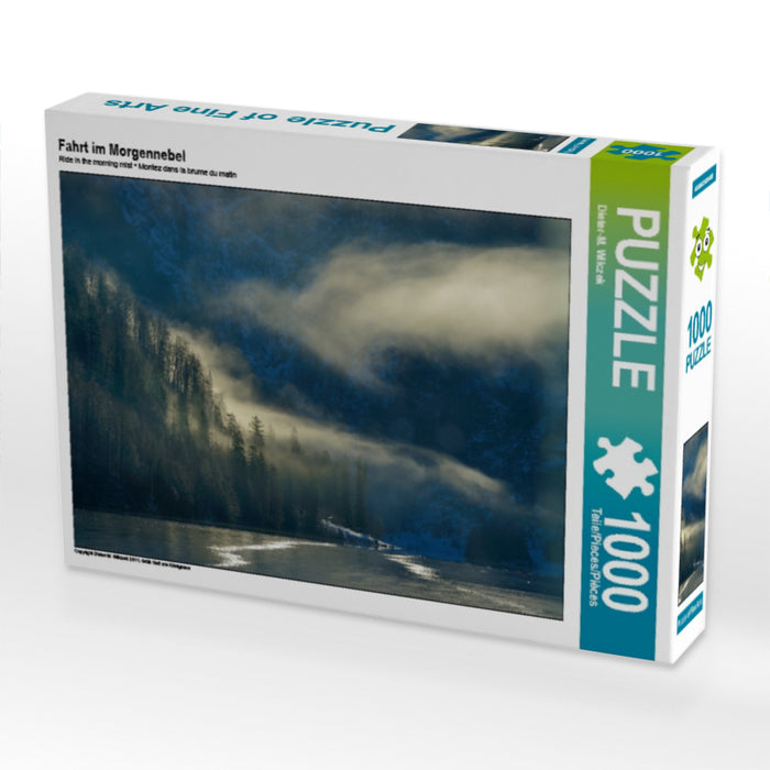 Conduire dans le brouillard matinal - Puzzle photo CALVENDO 