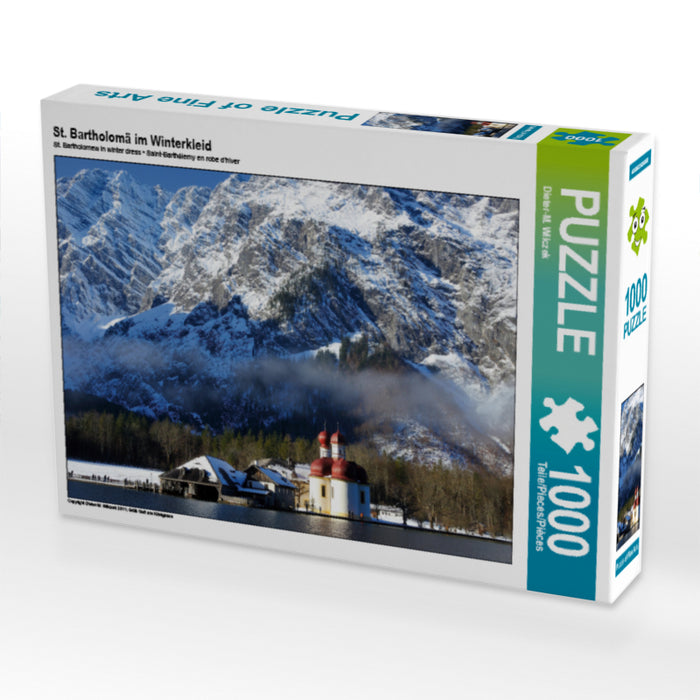 St. Bartholomä im Winterkleid 1000 Teile Puzzle quer - CALVENDO Foto-Puzzle'