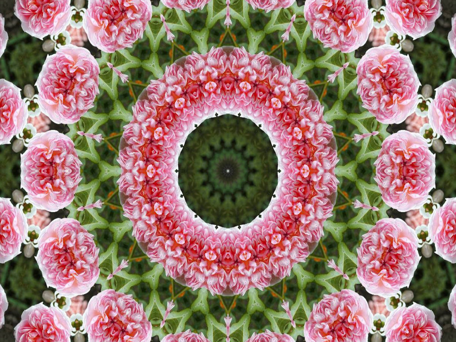 Blumen Mandala - Kaleidoskop - CALVENDO Foto-Puzzle'