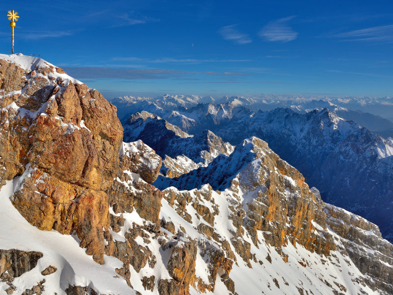 Zugspitze avec croix sommitale - Puzzle photo CALVENDO 