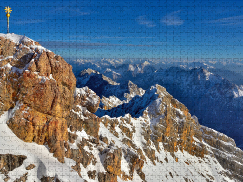 Zugspitze avec croix sommitale - Puzzle photo CALVENDO 