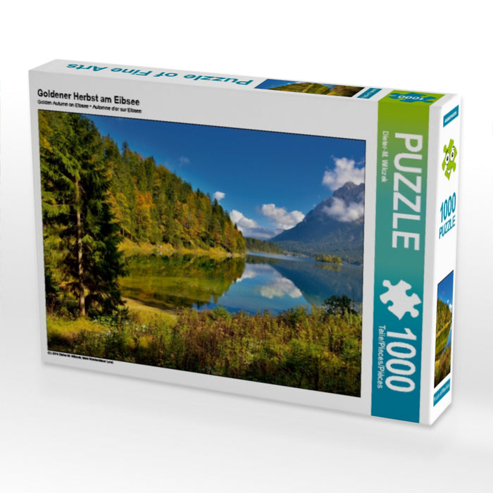 Goldener Herbst am Eibsee 1000 Teile Puzzle quer - CALVENDO Foto-Puzzle'