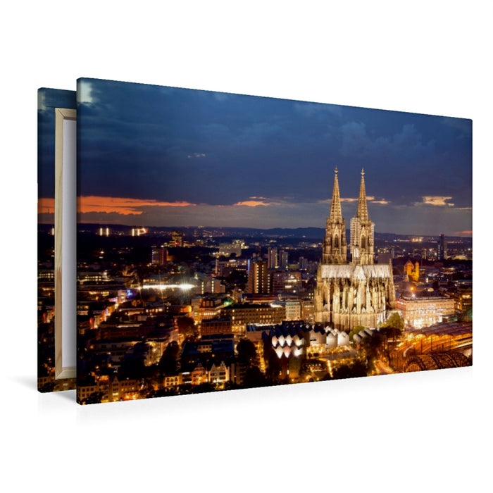 Premium Textil-Leinwand Kölner Dom
