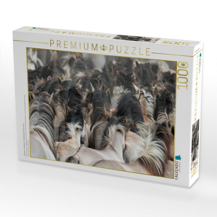 Dülmener Wildpferde - Gefährdete Nutztierrasse - CALVENDO Foto-Puzzle'