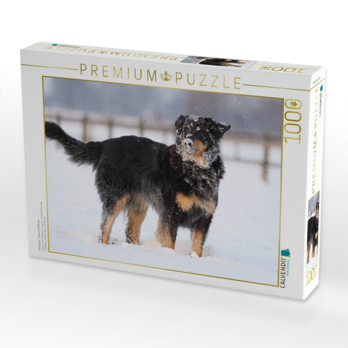 Hovawart - Spass im Schnee - CALVENDO Foto-Puzzle'