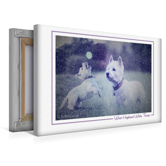 Premium Textil-Leinwand West Highland White Terrier