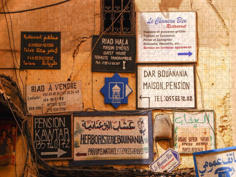 Schilderwand in Fes - CALVENDO Foto-Puzzle'