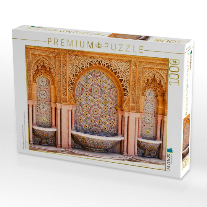 Mit Mosaiken verzierte Brunnen in Fes - CALVENDO Foto-Puzzle'