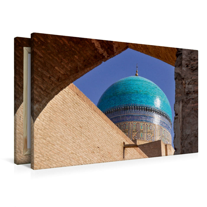 Toile textile premium Toile textile premium 120 cm x 80 cm paysage Boukhara - dôme de la mosquée Kalon 