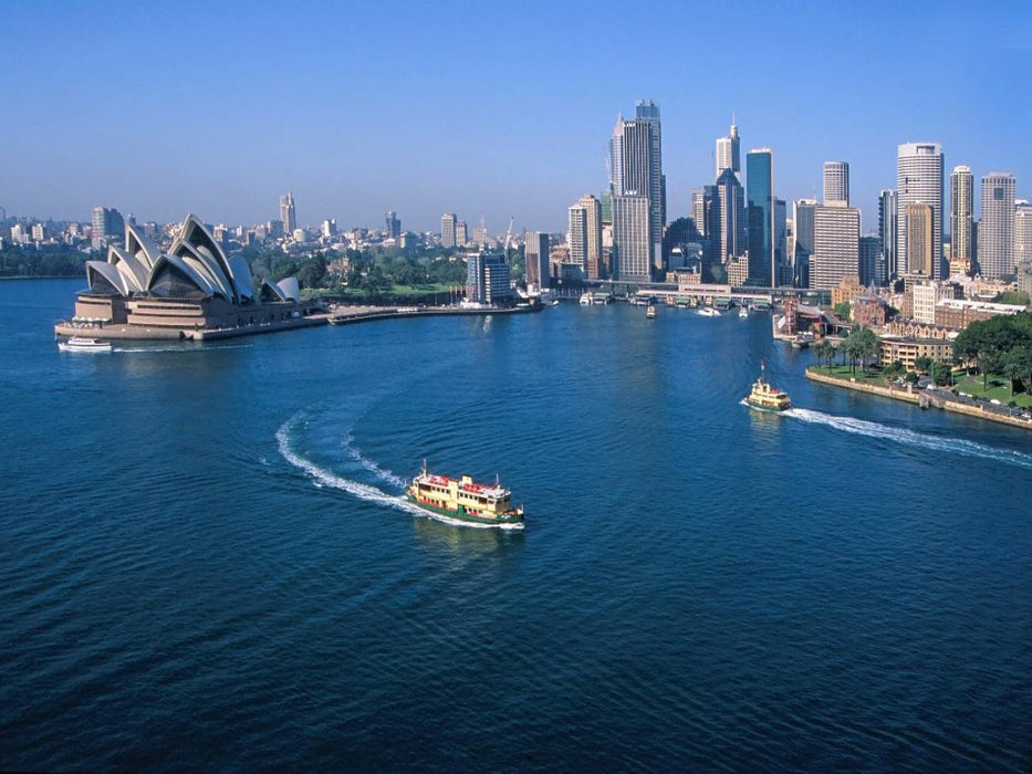 Skyline mit Opera House, Sydney, New South Wales, Australien - CALVENDO Foto-Puzzle'