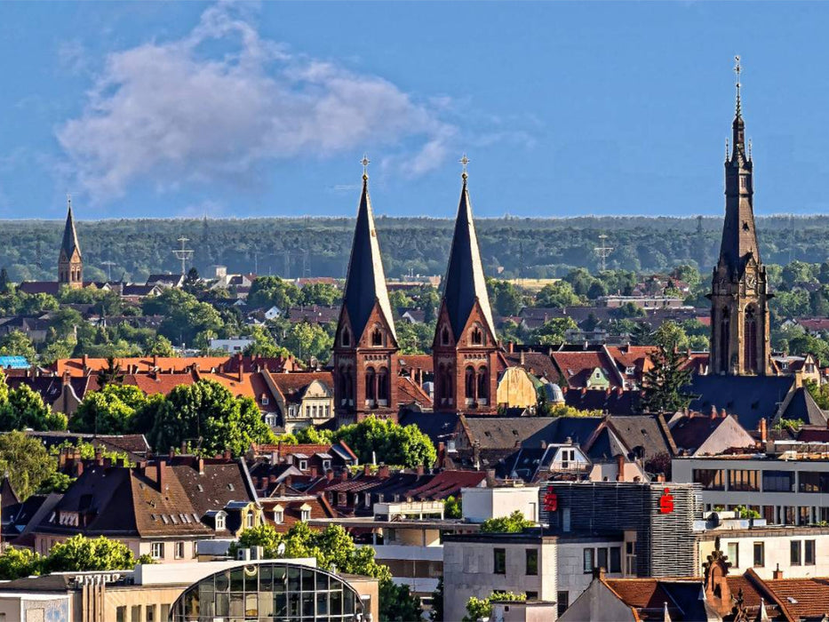 Heidelberg-Weststadt - Blick über die Weststadt - CALVENDO Foto-Puzzle'