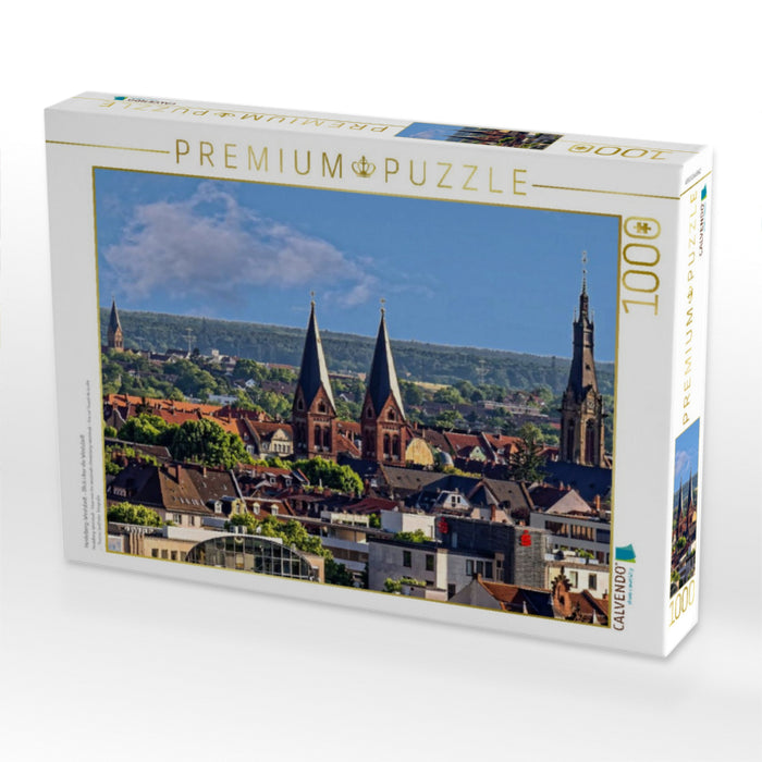 Heidelberg-Weststadt - Blick über die Weststadt - CALVENDO Foto-Puzzle'