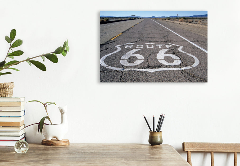 Premium Textil-Leinwand Premium Textil-Leinwand 90 cm x 60 cm quer Ein Motiv aus dem Kalender Get Your Kicks on Route 66