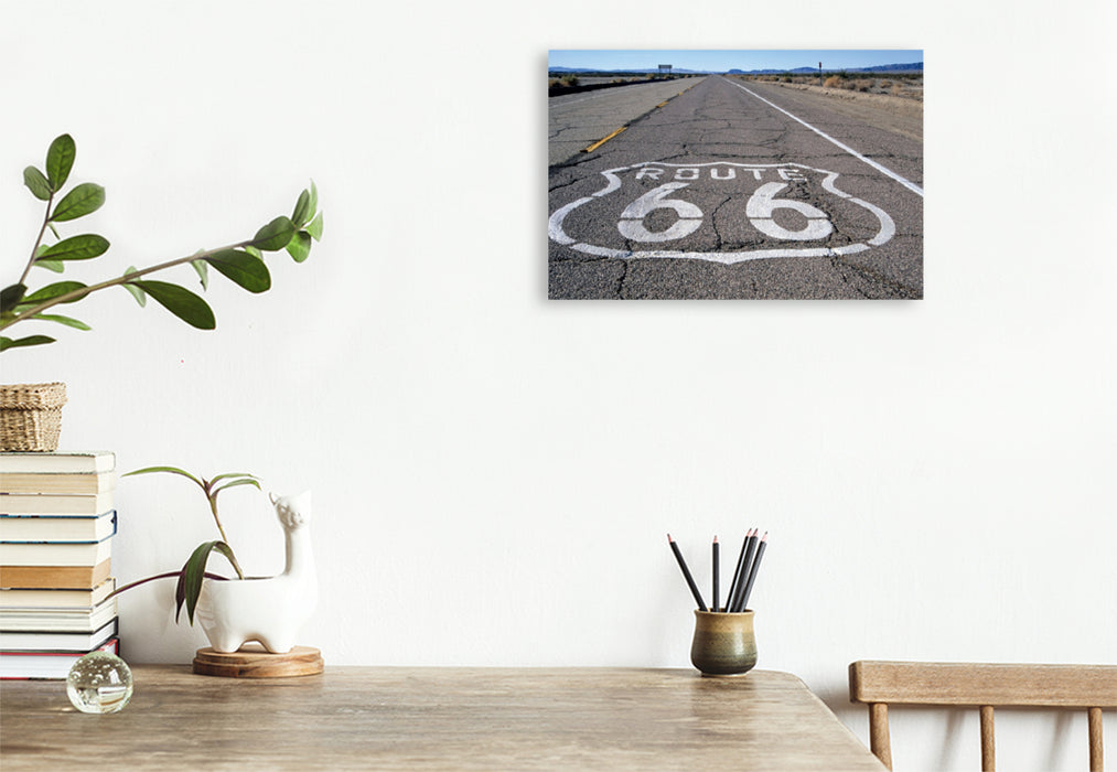 Premium Textil-Leinwand Premium Textil-Leinwand 90 cm x 60 cm quer Ein Motiv aus dem Kalender Get Your Kicks on Route 66