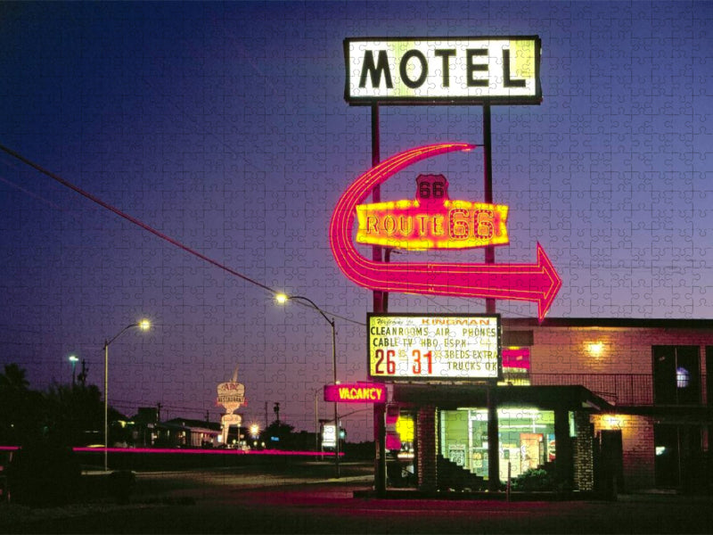 Motel Route 66, Kingman, Arizona - CALVENDO Foto-Puzzle'
