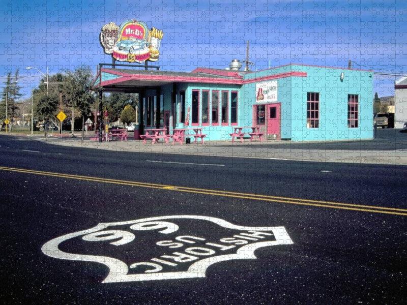 Mr. D'z, Route 66 Diner, Kingman, Arizona - CALVENDO Foto-Puzzle'