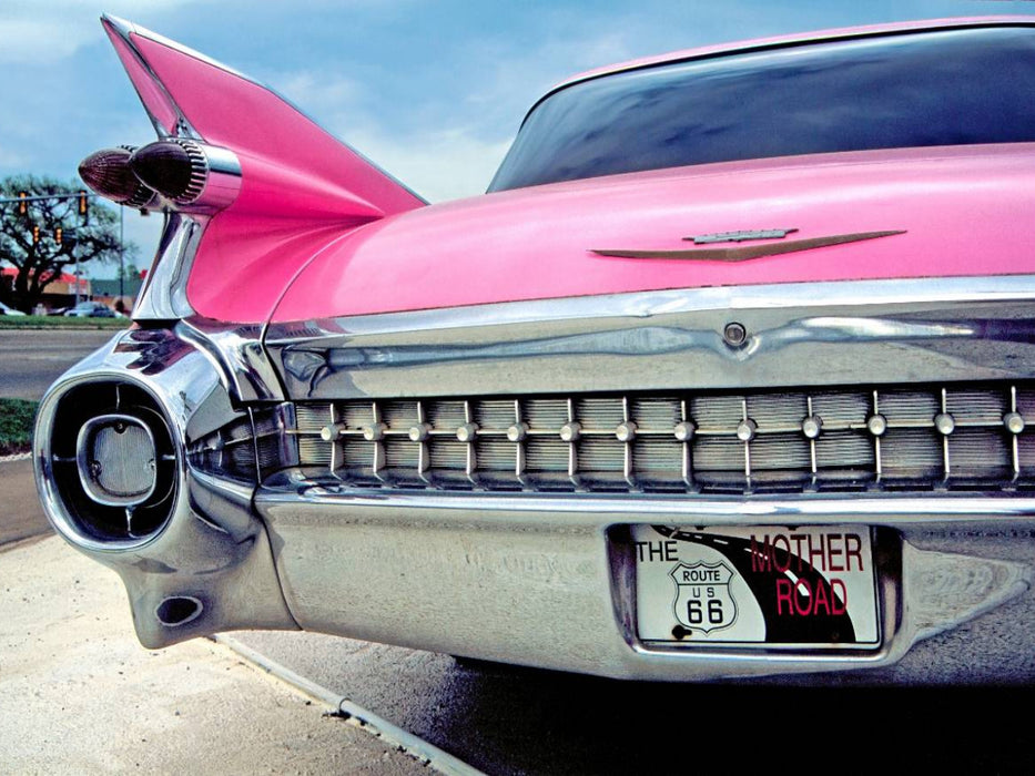 Pink Cadillac, Ann's Chicken Fry Home, Oklahoma City, Oklahoma - CALVENDO Foto-Puzzle'