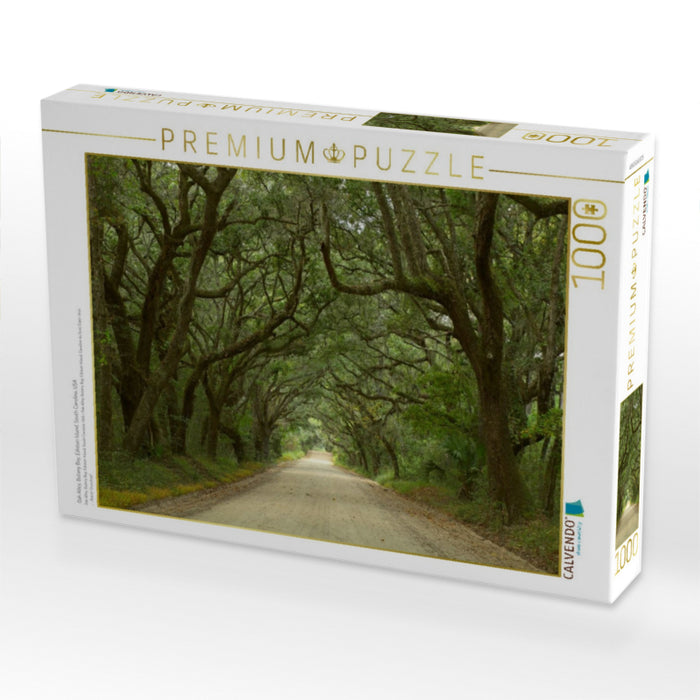 Oak Alley, Botany Bay, Ediston Island, South Carolina, USA - CALVENDO Foto-Puzzle'