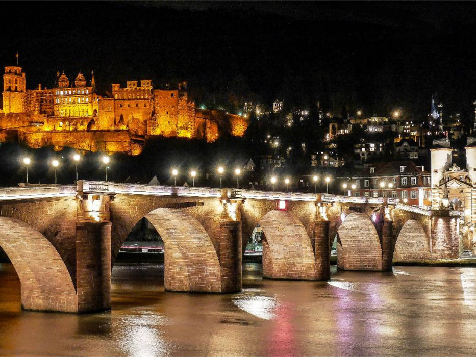 Heidelberg - Schloss und Alte Brücke - CALVENDO Foto-Puzzle'