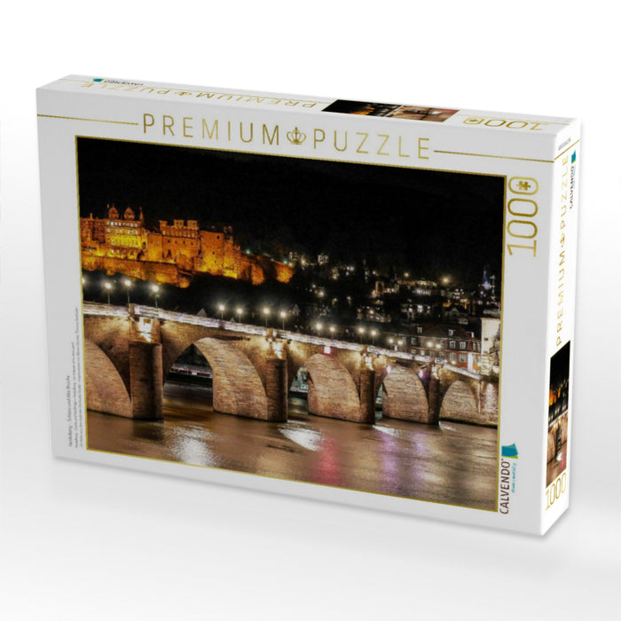 Heidelberg - Schloss und Alte Brücke - CALVENDO Foto-Puzzle'