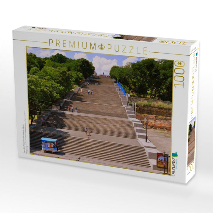 Legendäre Potjomkinsche Treppe in Odessa - CALVENDO Foto-Puzzle'