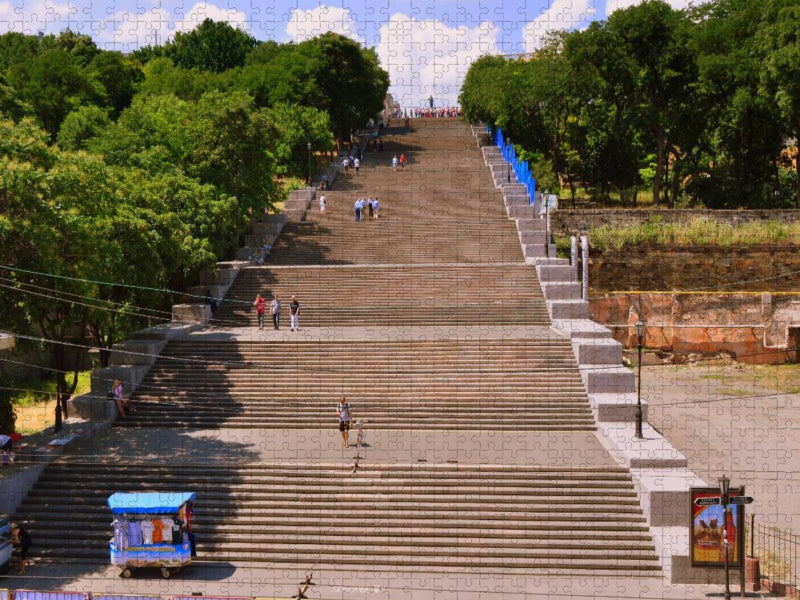 Legendäre Potjomkinsche Treppe in Odessa - CALVENDO Foto-Puzzle'