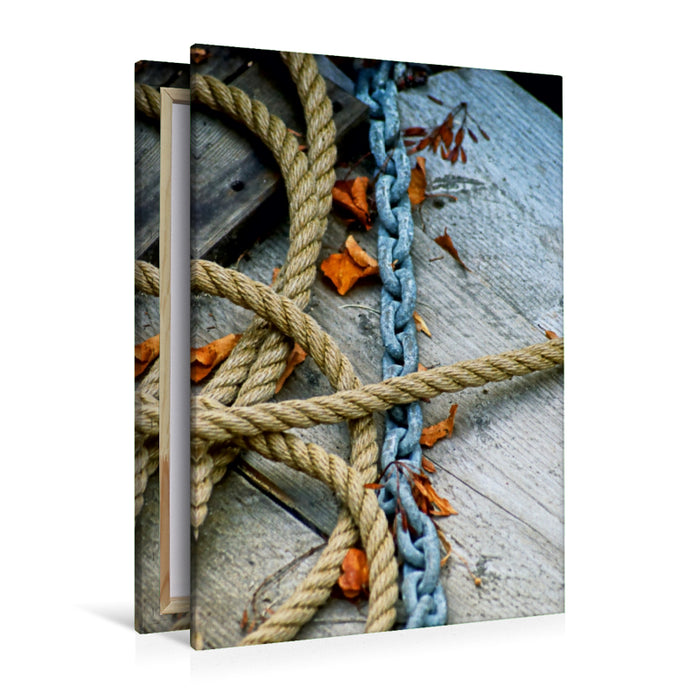 Premium Textil-Leinwand Ankerkette an Deck