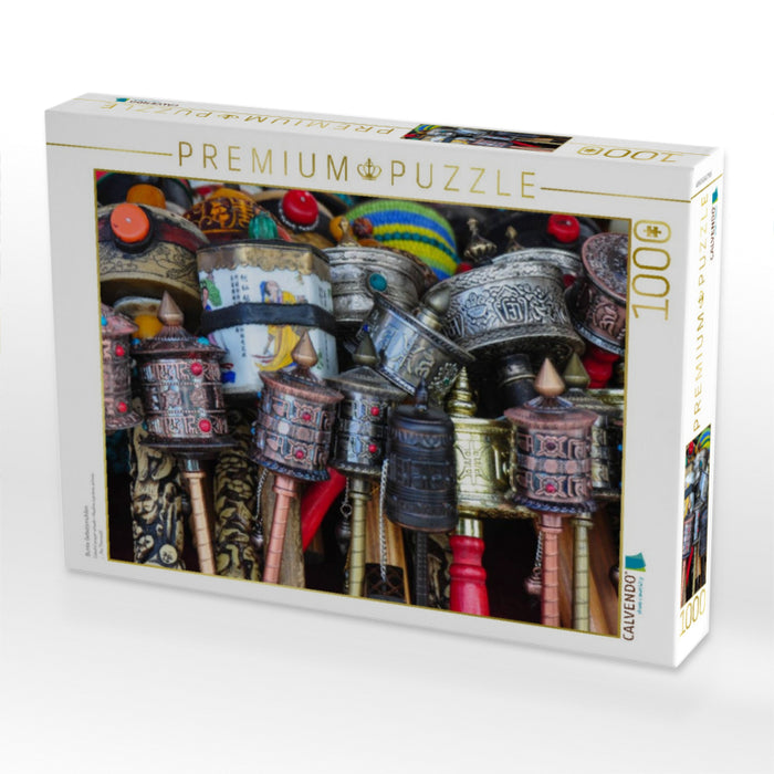 Bunte Gebetsmühlen - CALVENDO Foto-Puzzle'