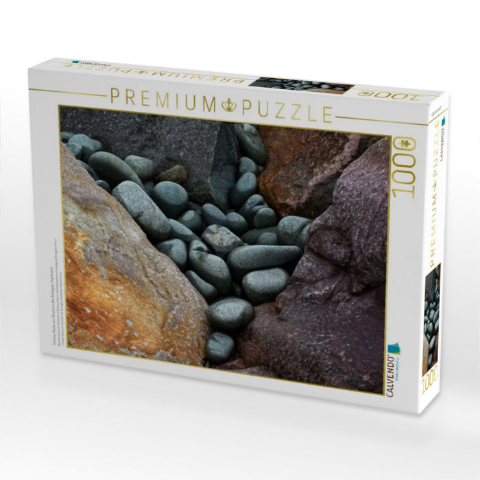 Schöne Steine am Strand in der Bretagne, Frankreich - CALVENDO Foto-Puzzle'